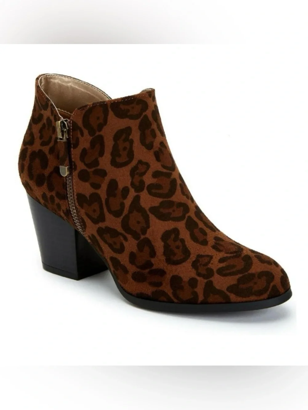 Style & Co. Masrinaa Ankle Booties In Brown Leopard Size 9 - Picture 1 of 5